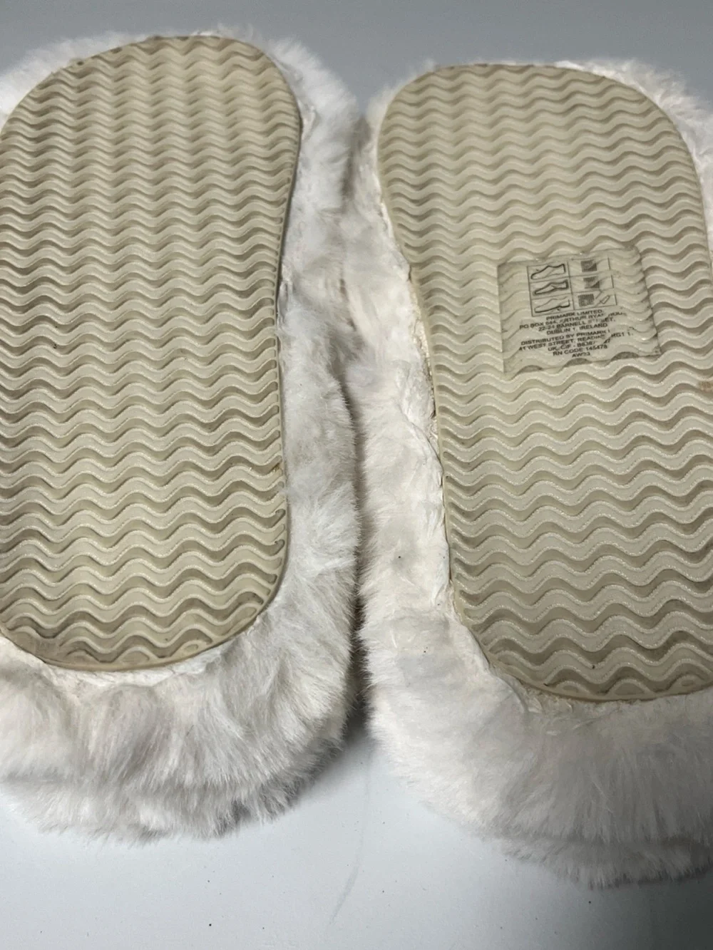 Primark Faux Fur Cream Women Slides - Cozy Winter Accessory